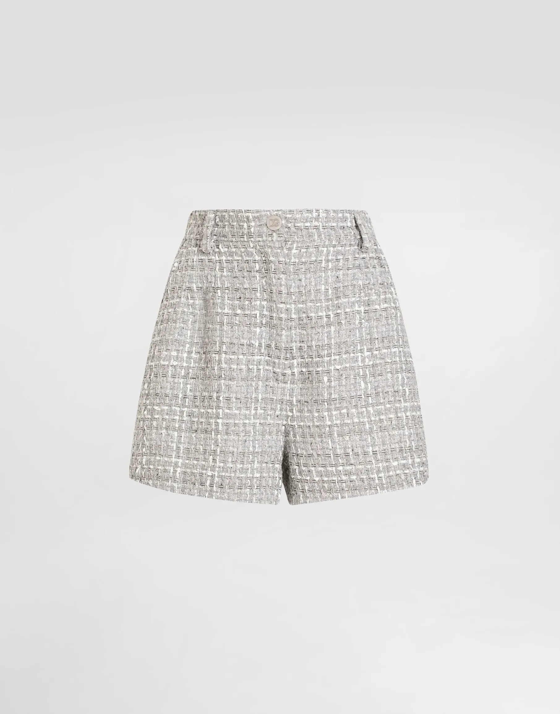 Lamé bouclé shorts