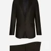 Lamé silk jacquard martini-fit tuxedo suit