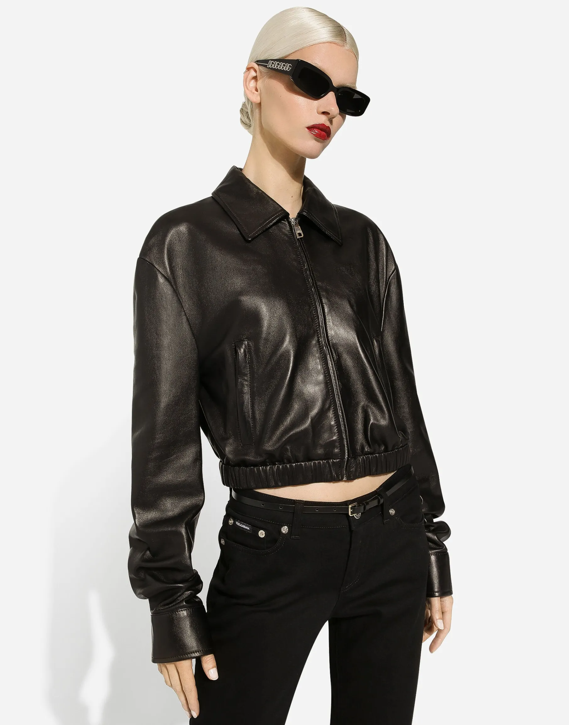 Lambskin bomber jacket