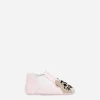 Lambskin low-top sneakers with leopard detail