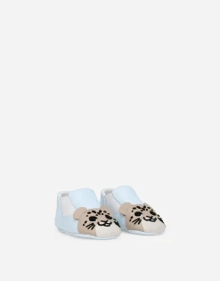 Lambskin low-top sneakers with leopard detail