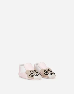 Lambskin low-top sneakers with leopard detail
