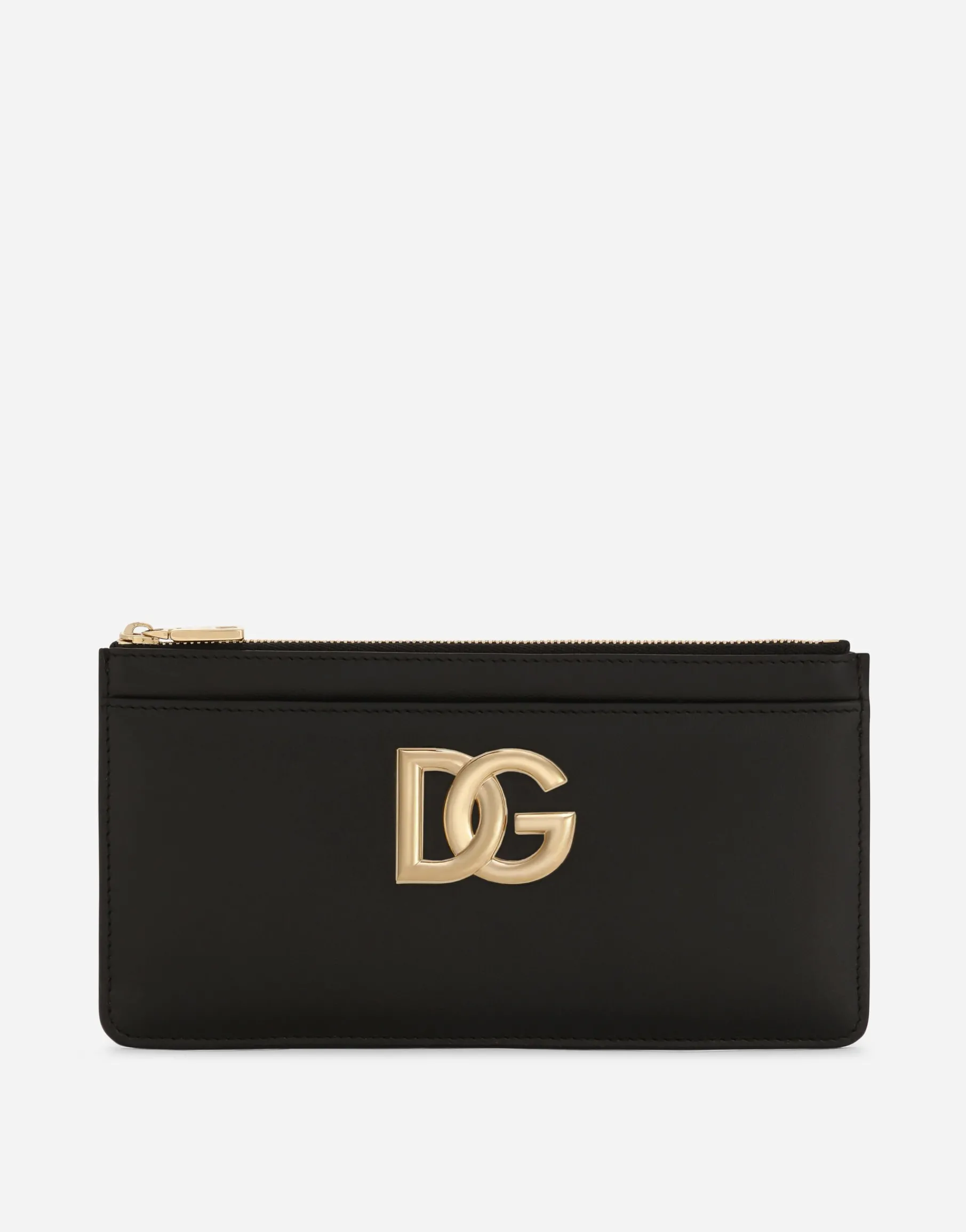 Large calfskin card holder with DG logo
