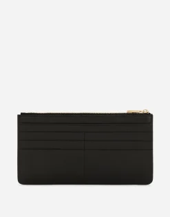 Large calfskin card holder with DG logo