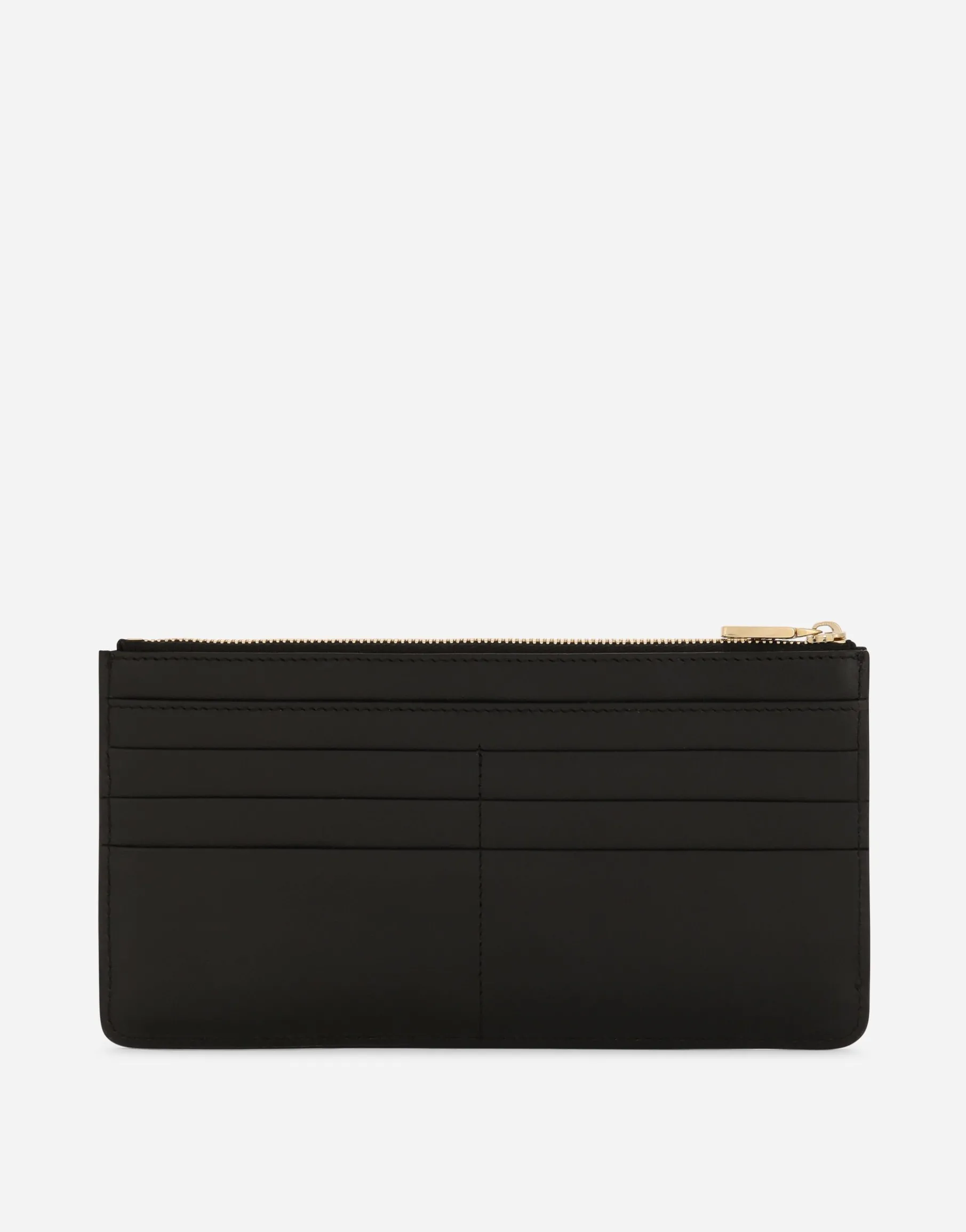Large calfskin card holder with DG logo