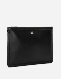Large calfskin pouch