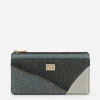 Large denim card holder