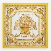 Large majolica-print silk twill scarf (140x140)