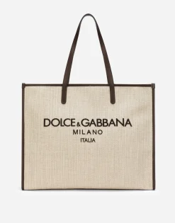 Large structured canvas shopper