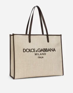 Large structured canvas shopper