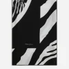 Large zebra-print twill scarf (140 x 140)