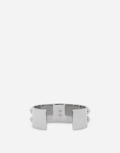 Leather and brass rigid bracelet