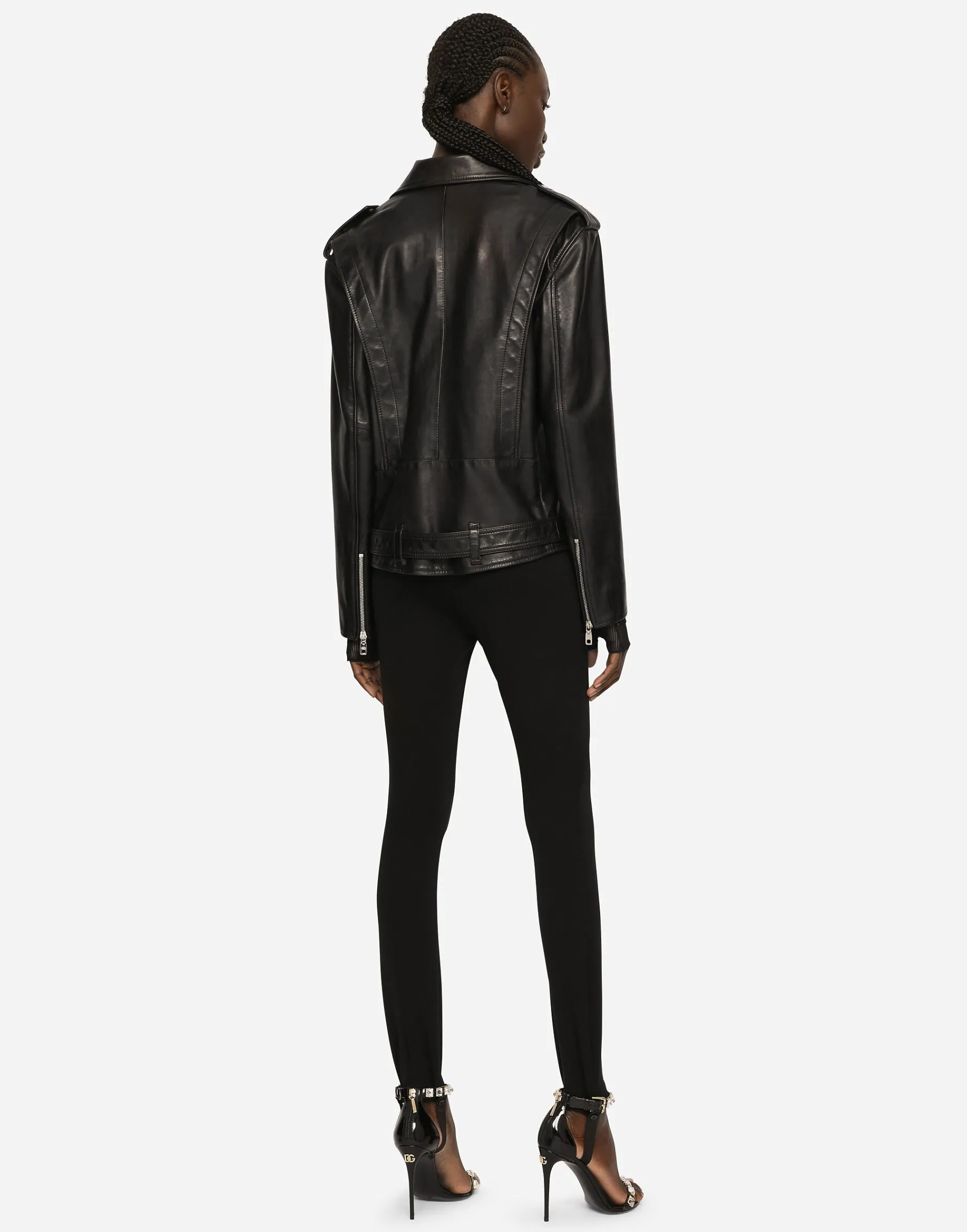 Leather biker jacket