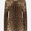 Leopard-print cashmere sweater