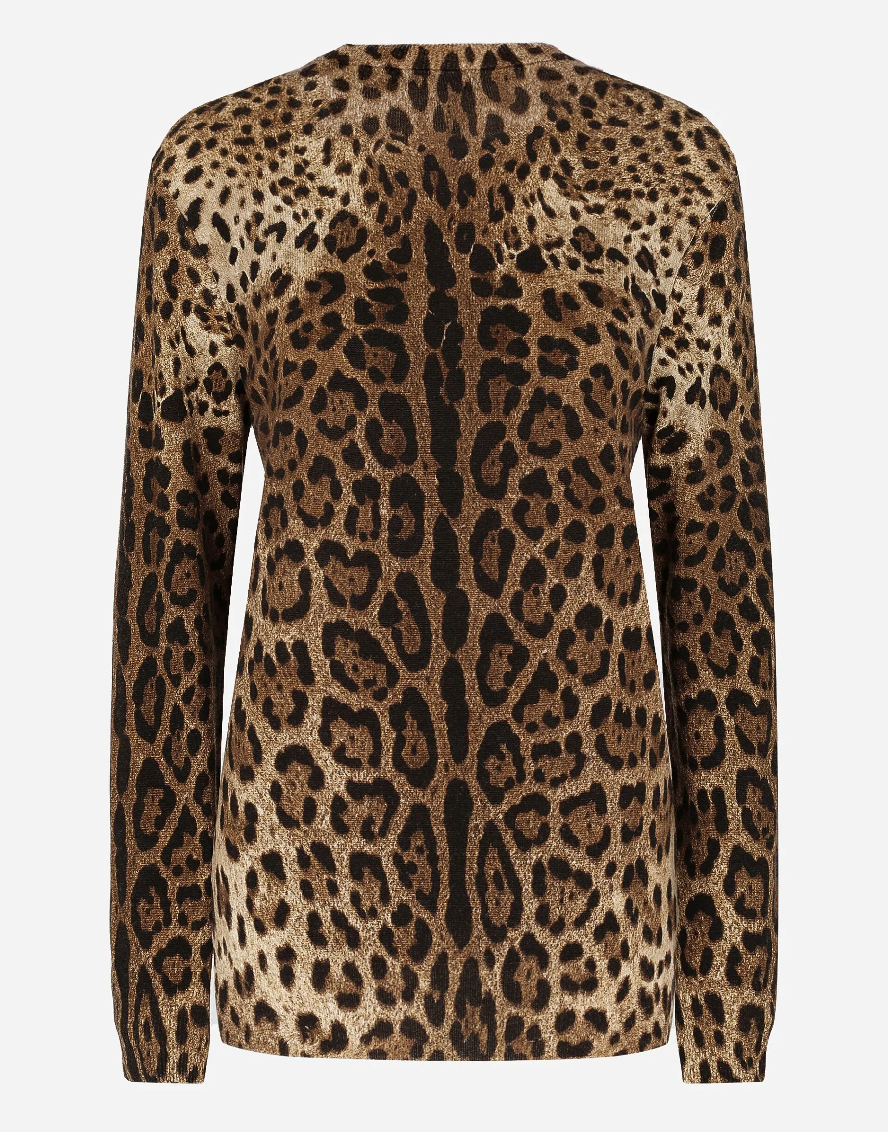 Leopard-print cashmere sweater