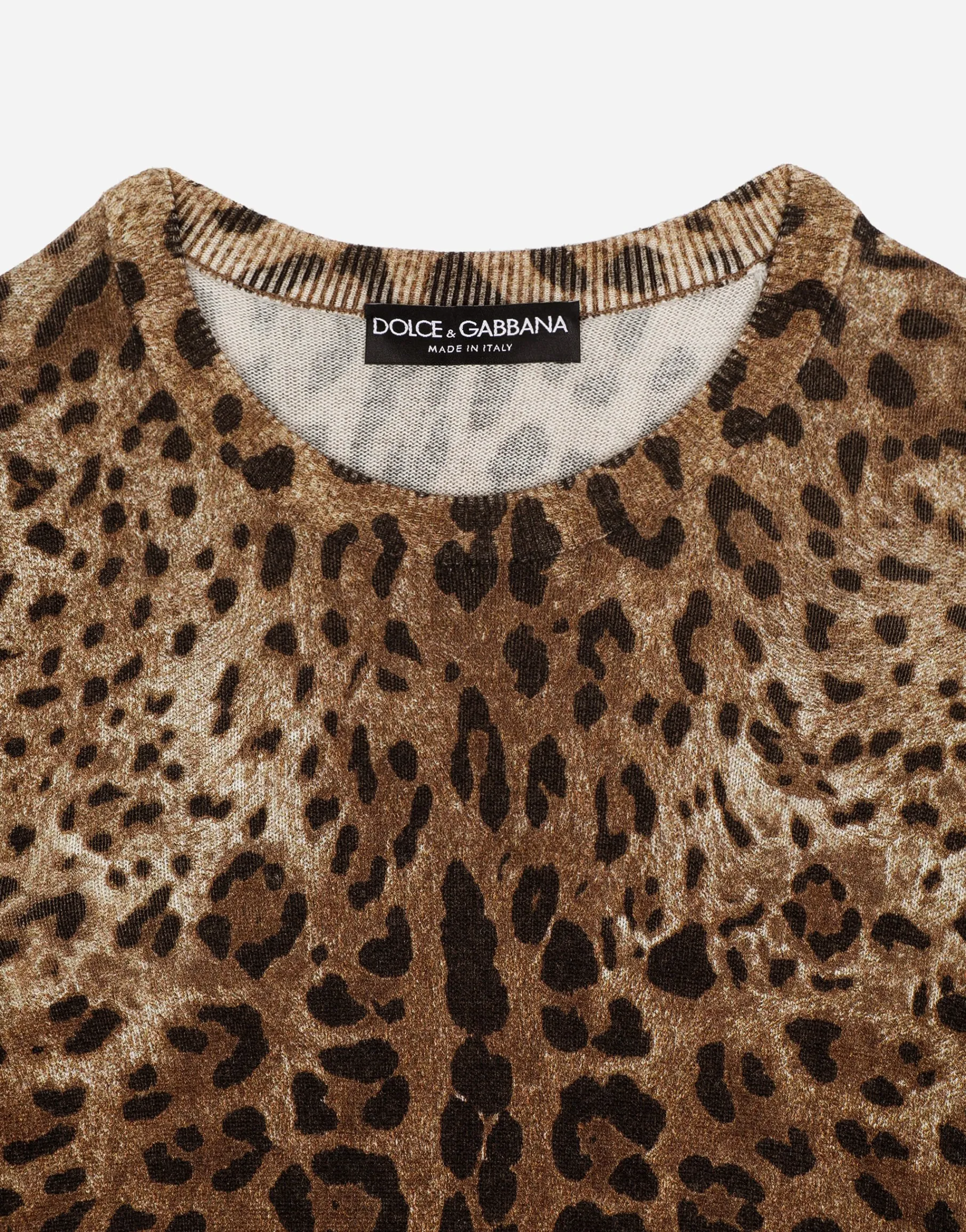 Leopard-print cashmere sweater