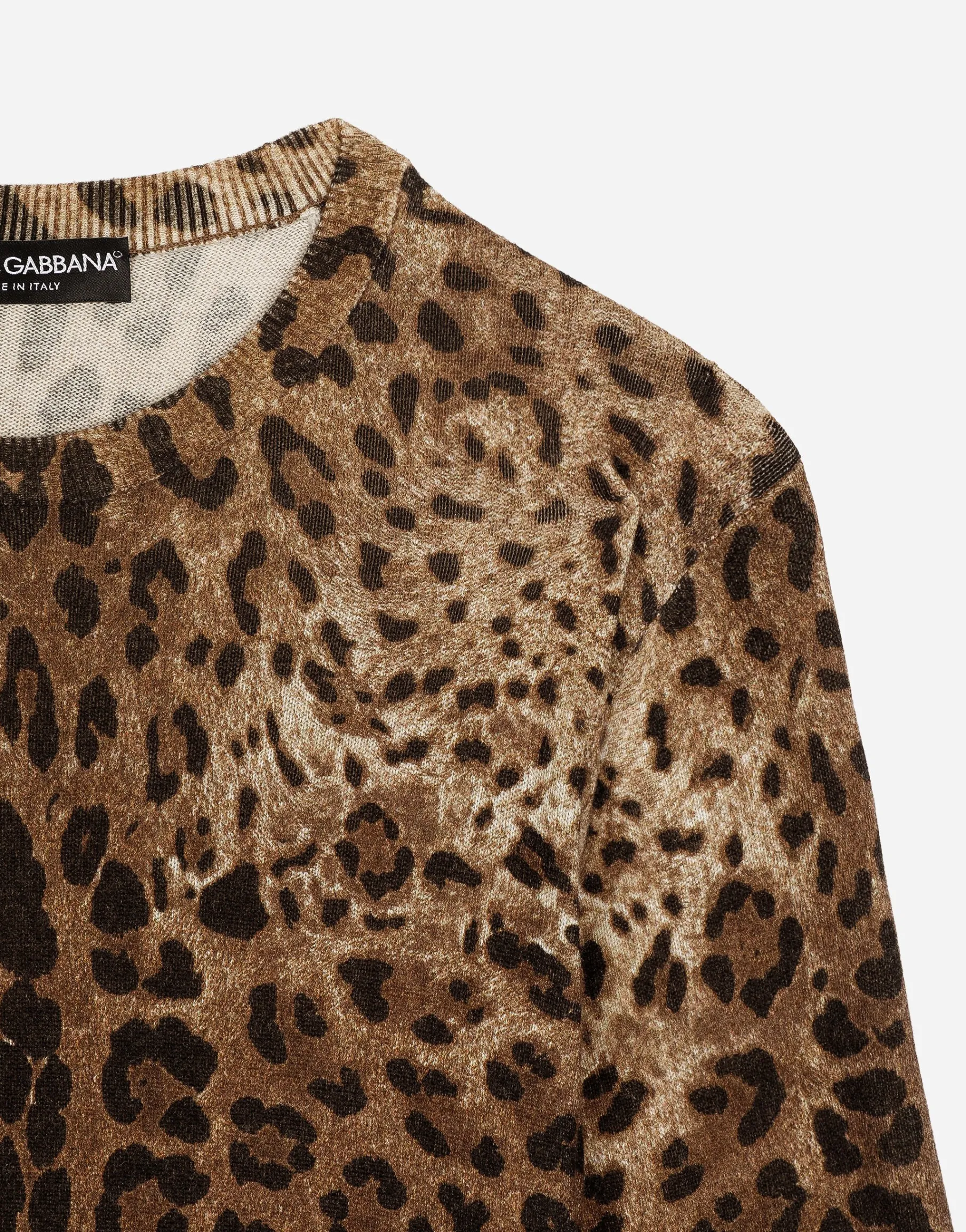 Leopard-print cashmere sweater
