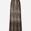 Leopard-print chiffon culottes