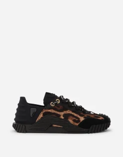 Leopard-print cotton NS1 slip-on sneakers