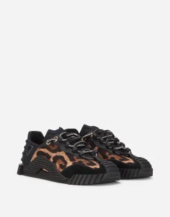 Leopard-print cotton NS1 slip-on sneakers