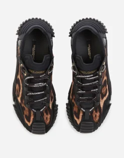 Leopard-print cotton NS1 slip-on sneakers