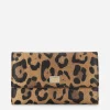 Leopard-print Crespo document holder with branded plate