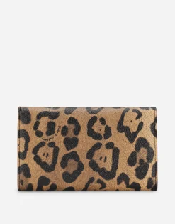 Leopard-print Crespo document holder with branded plate
