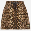 Leopard-print Crespo fleece miniskirt