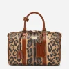 Leopard-print Crespo handbag with branded plate