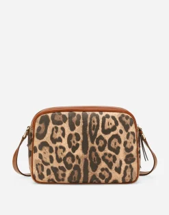 Leopard-print Crespo handbag with branded plate