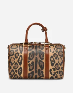 Leopard-print Crespo handbag with branded plate