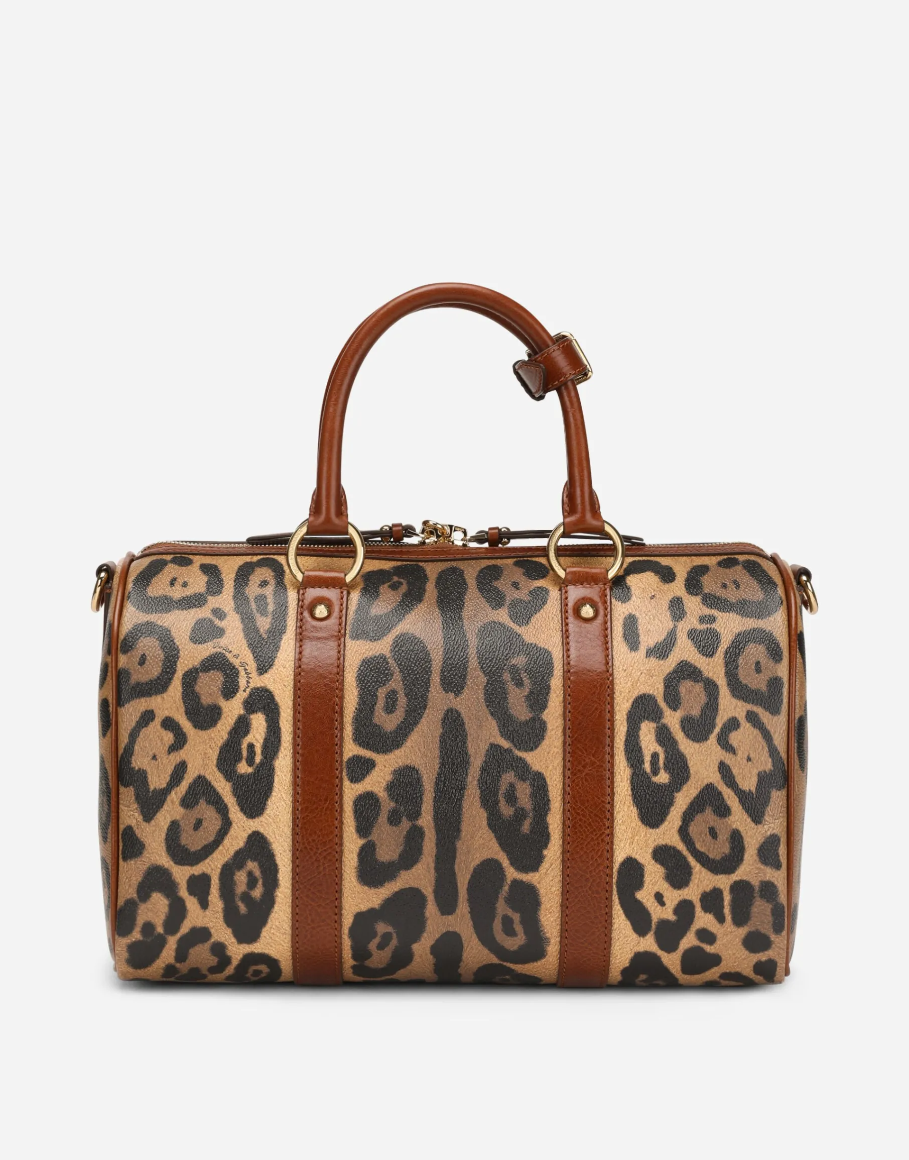 Leopard-print Crespo handbag with branded plate