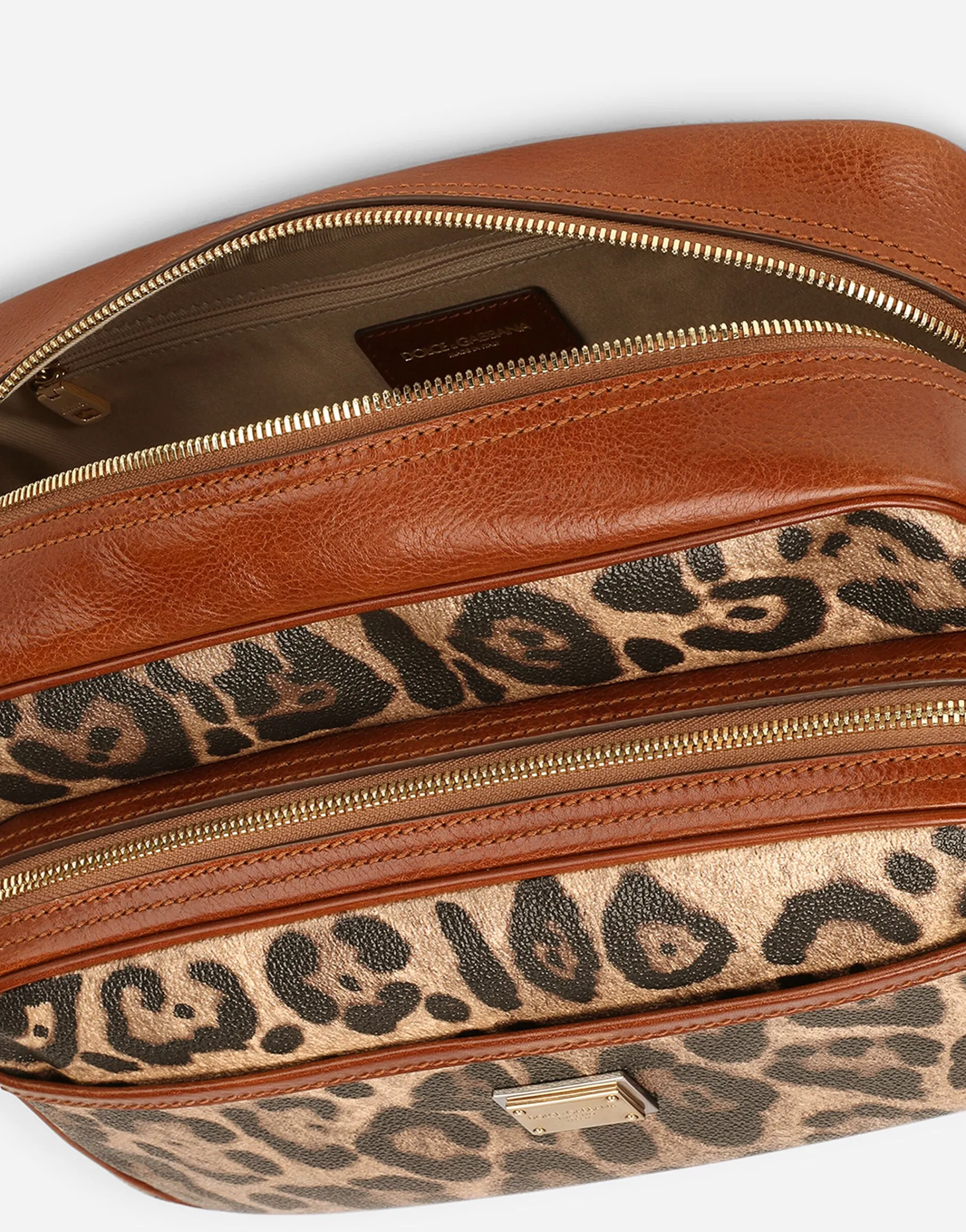 Leopard-print Crespo handbag with branded plate