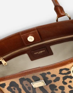 Leopard-print Crespo shopper with branded plate