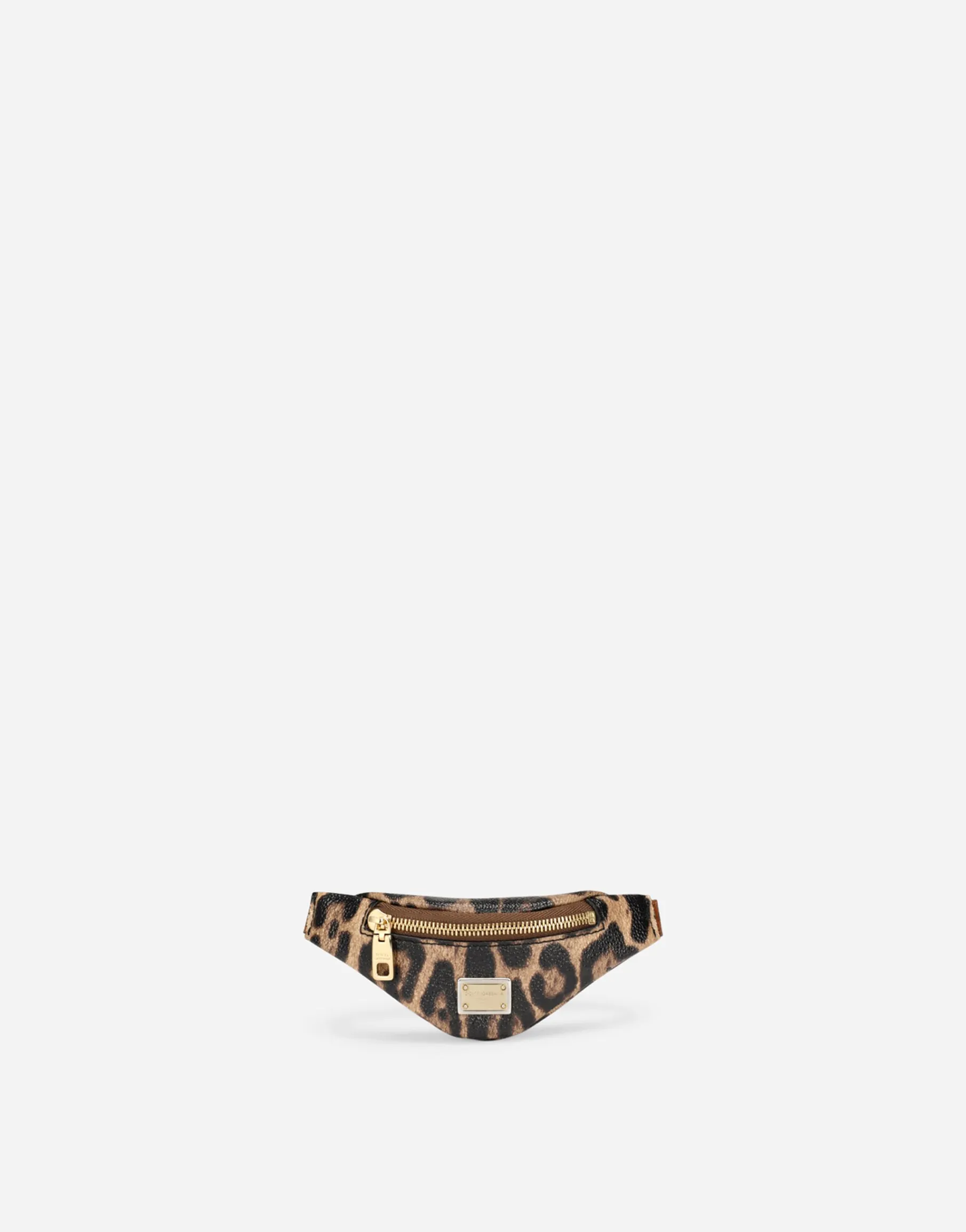Leopard-print Crespo toiletry bag with branded plate