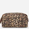 Leopard-print Crespo toiletry bag with branded plate