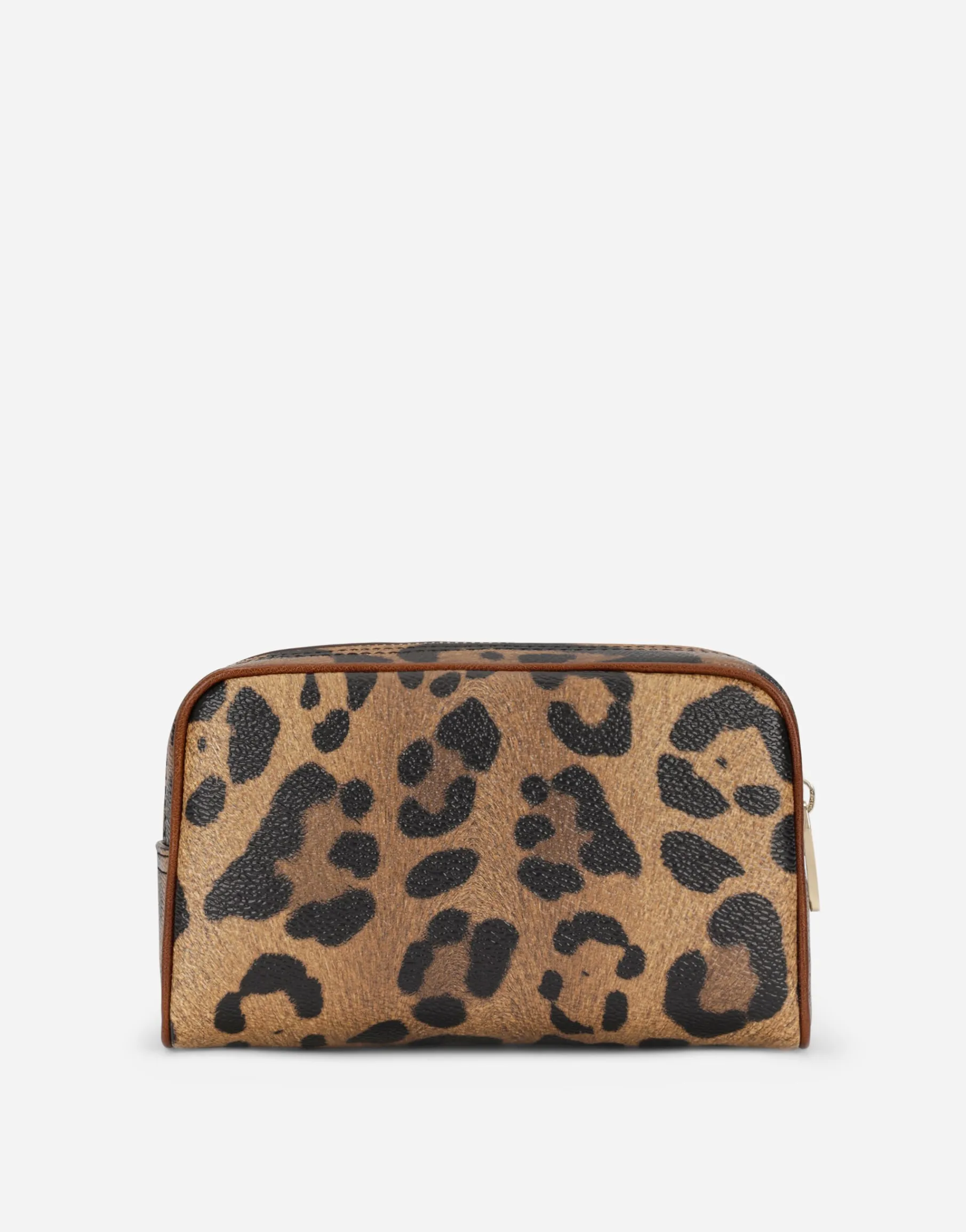Leopard-print Crespo toiletry bag with branded plate