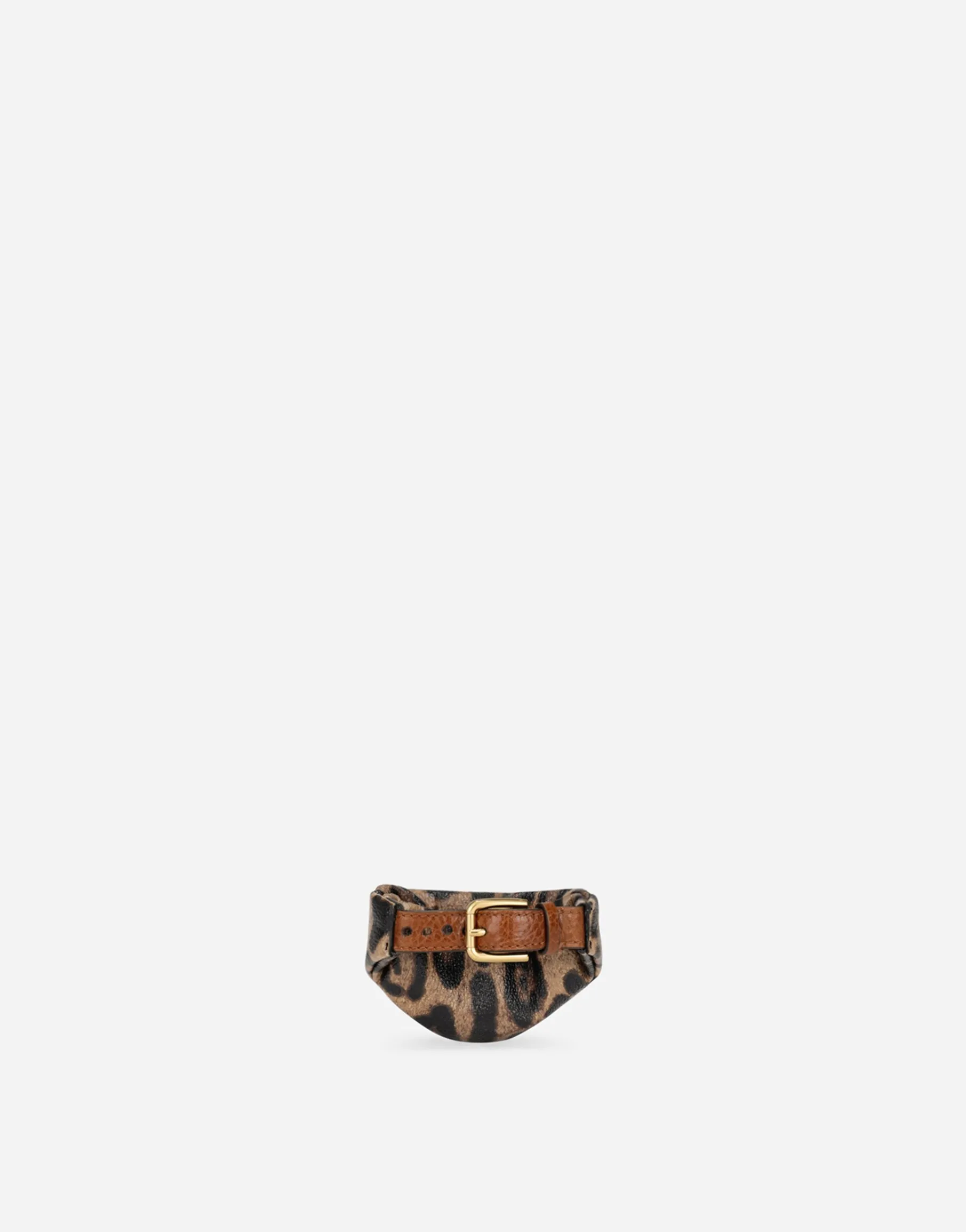 Leopard-print Crespo toiletry bag with branded plate