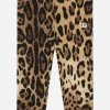 Leopard-print interlock leggings