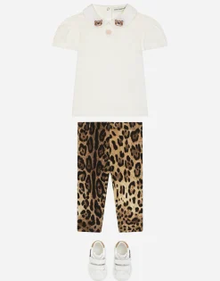 Leopard-print interlock leggings