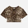 Leopard-print jersey T-shirt