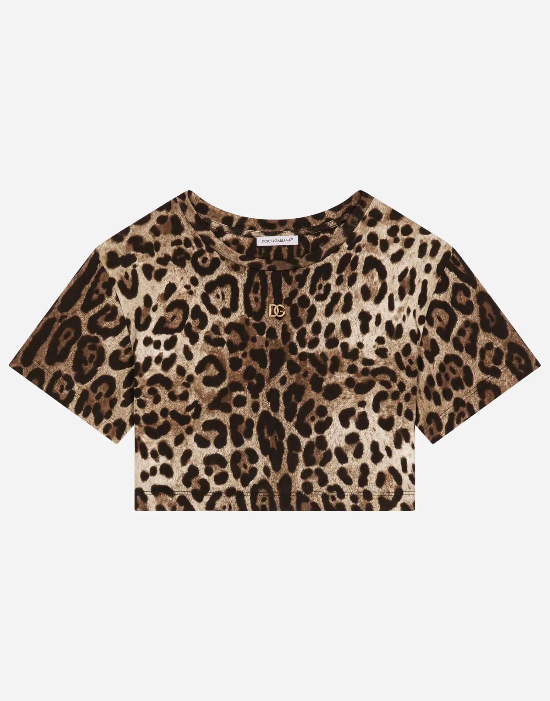 Leopard-print jersey T-shirt
