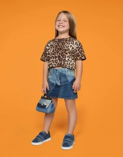 Leopard-print jersey T-shirt