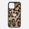 Leopard-print polished calfskin iPhone 14 Pro Max cover