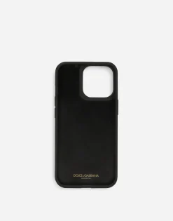 Leopard-print polished calfskin iPhone 14 Pro cover