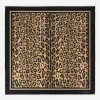 Leopard-print twill scarf (90 x 90)