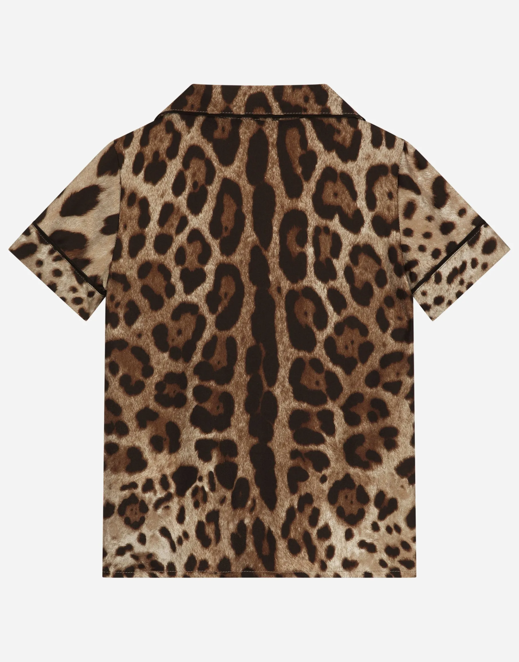 Leopard-print twill shirt