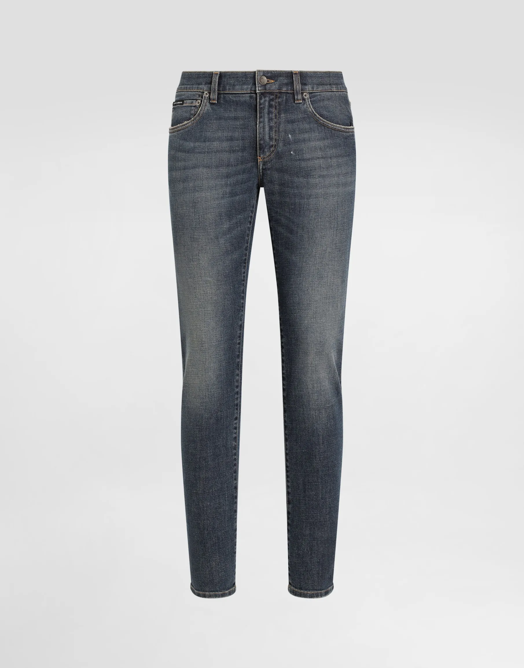 Light blue wash skinny stretch jeans