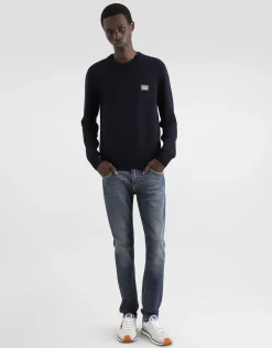 Light blue wash skinny stretch jeans