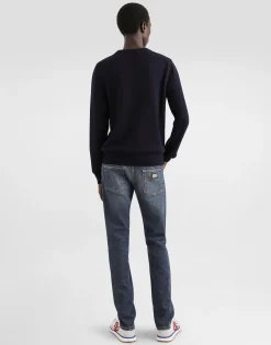 Light blue wash skinny stretch jeans